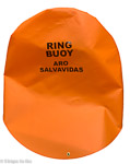 Cover for 30 inch life ring with Spanish and English text