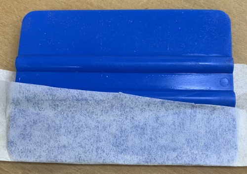 squeegee with transfer tape