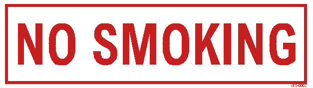 Please Do Not Smoke Sign 150mm x 200mm Self-Adhesive PRS-04W 