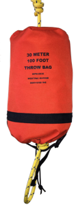 15 meter throw bag with 5/16 inch floating waterline