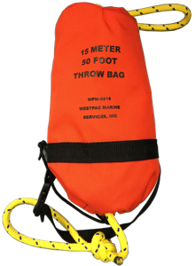 15 meter throw bag with 5/16 inch floating waterline
